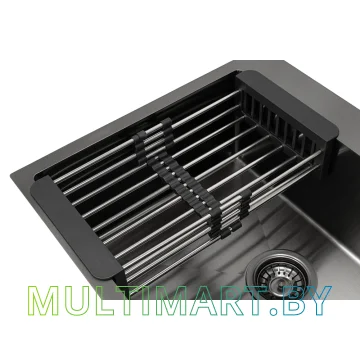 Кухонная мойка ARFEKA ECO AR 600x500+CL AR+DS AR BLACK картинка 8